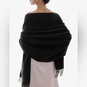 Elegant Black Shawl Wrap